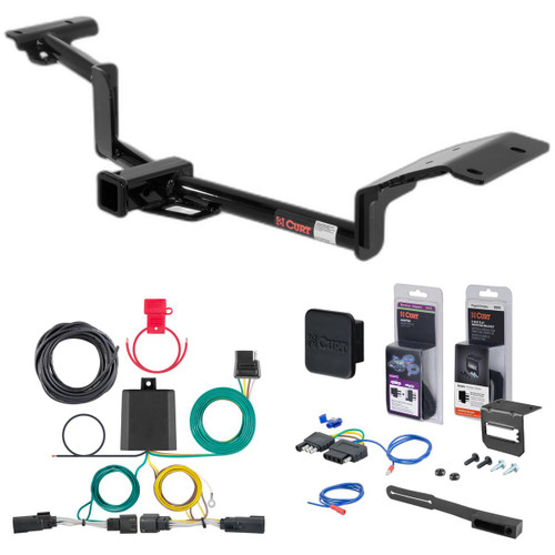 09 - 19 Ford Flex With dual exhaust Curt 2" Class 3 Trailer Tow Hitch + 5-Flat Wiring Kit Tow Boat/Utility Trailer with Surge Brakes 13110