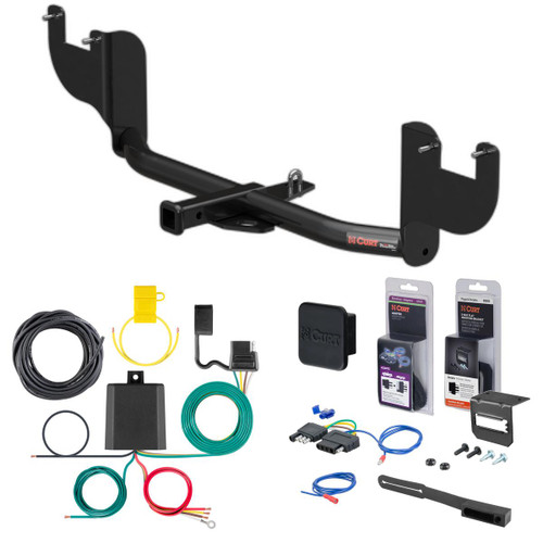 17 - 18 Hyundai Elantra Sedan, with factory recovery loop Curt 1-1/4" Class 1 Trailer Tow Hitch + 5-Flat Wiring Kit Tow Boat/Utility Trailer with Surge Brakes 11424