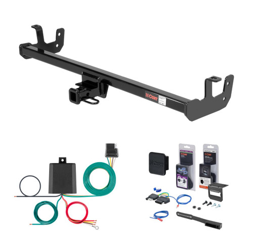 2012 - 2015 Scion iQ Curt 1-1/4" Class 1 Trailer Tow Hitch + 5-Flat Wiring Kit Tow Boat/Utility Trailer with Surge Brakes 11291