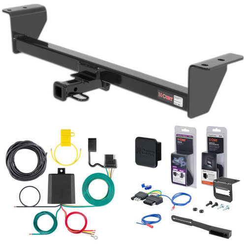 11 - 13 Scion tC Curt 1-1/4" Class 1 Trailer Tow Hitch + 5-Flat Wiring Kit Tow Boat/Utility Trailer with Surge Brakes 11087