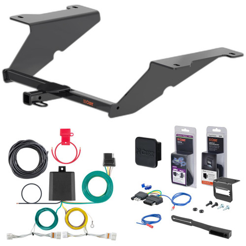 20 - 23 Hyundai Sonata Excluding N Line Curt 1-1/4" Class 1 Trailer Tow Hitch + 5-Flat Wiring Kit Tow Boat/Utility Trailer with Surge Brakes 11673