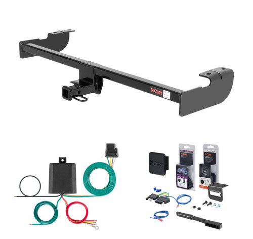 2004 - 2006 Scion xA Curt 1-1/4" Class 1 Trailer Tow Hitch + 5-Flat Wiring Kit Tow Boat/Utility Trailer with Surge Brakes 11488