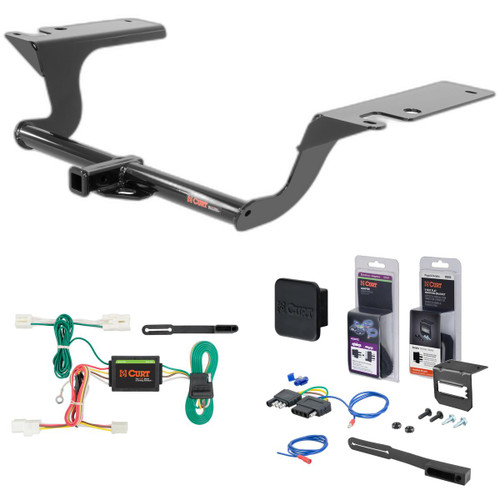 15 - 17 Hyundai Sonata Excluding Hybrid Curt 1-1/4" Class 1 Trailer Tow Hitch + 5-Flat Wiring Kit Tow Boat/Utility Trailer with Surge Brakes 11402