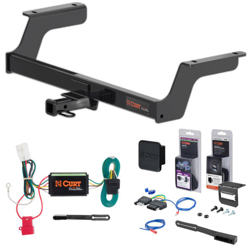 18 - 24 Subaru Crosstrek Excluding hybrid Curt 1-1/4" Class 2 Trailer Tow Hitch + 5-Flat Wiring Kit Tow Boat/Utility Trailer with Surge Brakes 12184