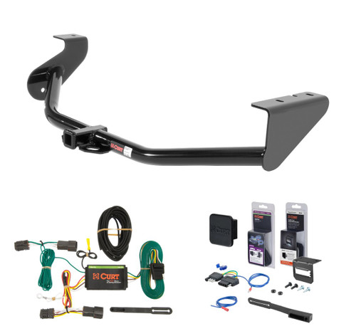 2012 - 2017 Hyundai Veloster Curt 1-1/4" Class 1 Trailer Tow Hitch + 5-Flat Wiring Kit Tow Boat/Utility Trailer with Surge Brakes 11254