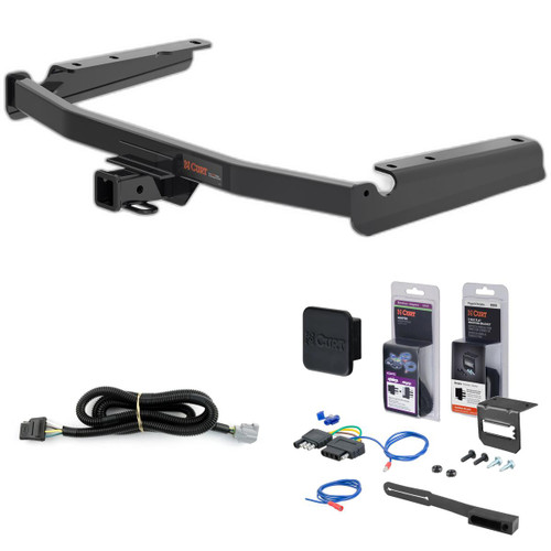 18 - 22 Lexus RX350L w/ factory Tow Package & Excluding twin exhaust tips Curt 2" Class 3 Trailer Tow Hitch + 5-Flat Wiring Kit Tow Boat/Utility Trailer with Surge Brakes 13394