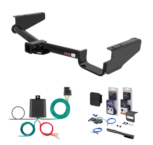 2006 - 2008 Lexus RX400h Curt 2" Class 3 Trailer Tow Hitch + 5-Flat Wiring Kit Tow Boat/Utility Trailer with Surge Brakes 13530