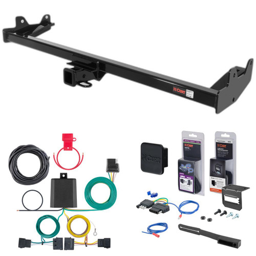 04 - 07 Ford Freestar Curt 2" Class 3 Trailer Tow Hitch + 5-Flat Wiring Kit Tow Boat/Utility Trailer with Surge Brakes 13587