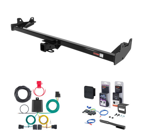 2004 - 2007 Ford Freestar Curt 2" Class 3 Trailer Tow Hitch + 5-Flat Wiring Kit Tow Boat/Utility Trailer with Surge Brakes 13587
