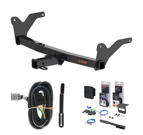 2024 - 2026 Lexus TX500h Curt 2" Class 3 Trailer Tow Hitch + 5-Flat Wiring Kit Tow Boat/Utility Trailer with Surge Brakes 13519