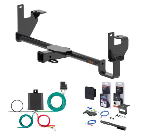2025 - 2026 Lexus UX300h Curt 2" Class 3 Trailer Tow Hitch + 5-Flat Wiring Kit Tow Boat/Utility Trailer with Surge Brakes 13583