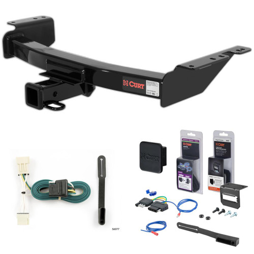 05 - 07 Buick Terraza Curt 2" Class 3 Trailer Tow Hitch + 5-Flat Wiring Kit Tow Boat/Utility Trailer with Surge Brakes 13344