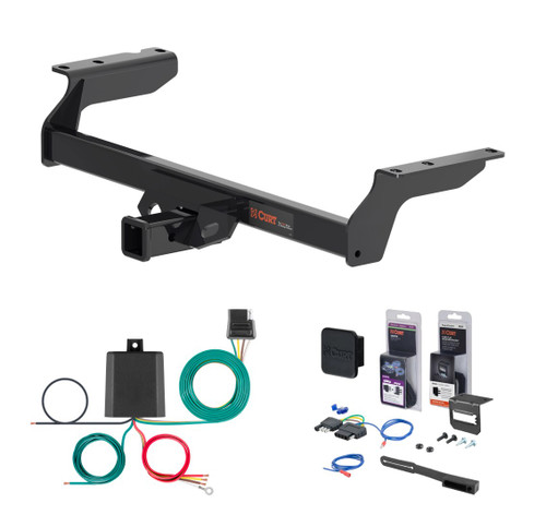 2020 - 2026 Lincoln Corsair Excluding PHEV Curt 2" Class 3 Trailer Tow Hitch + 5-Flat Wiring Kit Tow Boat/Utility Trailer with Surge Brakes 13454