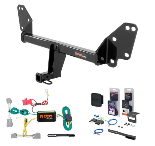 2014 - 2019 Cadillac CTS Sedan Curt 1-1/4" Class 1 Trailer Tow Hitch + 5-Flat Wiring Kit Tow Boat/Utility Trailer with Surge Brakes 11900