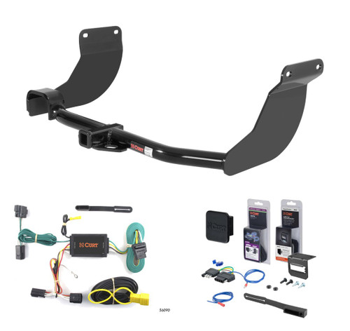 2010 - 2013 Ford Transit Connect Excluding electric models Curt 1-1/4" Class 2 Trailer Tow Hitch + 5-Flat Wiring Kit Tow Boat/Utility Trailer with Surge Brakes 12076