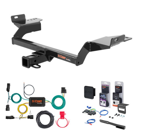 2019 Ford Escape Curt 2" Class 3 Trailer Tow Hitch + 5-Flat Wiring Kit Tow Boat/Utility Trailer with Surge Brakes 13186