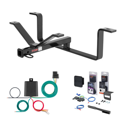 2012 - 2013 Chevrolet Corvette Coupe and convertible, excluding dual mode exhaust Curt 1-1/4" Class 1 Trailer Tow Hitch + 5-Flat Wiring Kit Tow Boat/Utility Trailer with Surge Brakes 11380