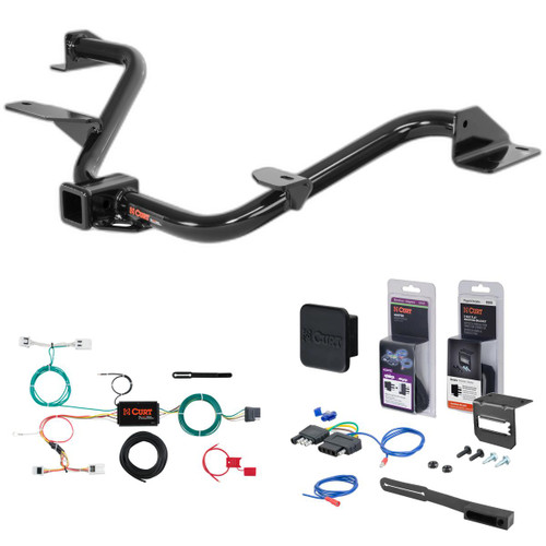 15 - 18 Chevrolet City Express Curt 2" Class 3 Trailer Tow Hitch + 5-Flat Wiring Kit Tow Boat/Utility Trailer with Surge Brakes 13165