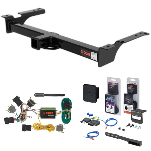 92 - 94 Ford Econoline van Curt 2" Class 3 Trailer Tow Hitch + 5-Flat Wiring Kit Tow Boat/Utility Trailer with Surge Brakes 13053