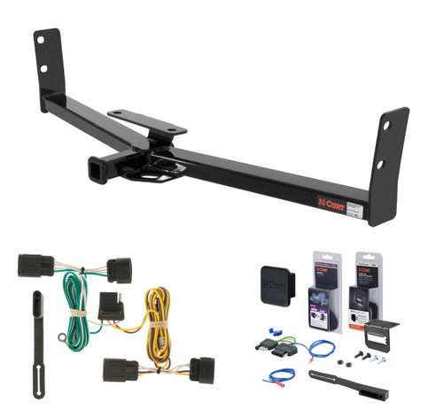 2010 - 2017 Chevrolet Equinox Curt 1-1/4" Class 2 Trailer Tow Hitch + 5-Flat Wiring Kit Tow Boat/Utility Trailer with Surge Brakes 12291