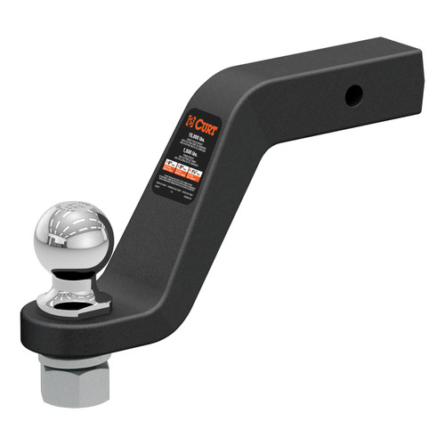 CURT Loaded Forged Ball Mount with 2-5/16" Ball (2" Shank, 15,000 lbss, 6" Drop) Trailer Hitch Ball Mount