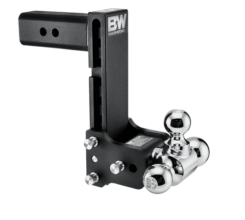 B&W 14.5K 8-1/2" Drop 9" Rise ( 1-7/8" , 2-5/16" Balls) Adjustable Ball Mount Hitch For 2-1/2" Recievers  TS20050B