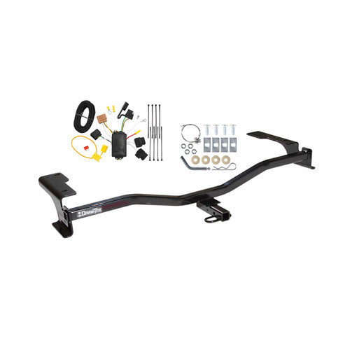 2010-2012 Ford Fusion Draw-tite Class 1 Trailer Hitch, 1-1/4 Inch Square Receiver Bundle w/ Plug-n-Play T-One Wiring Harness