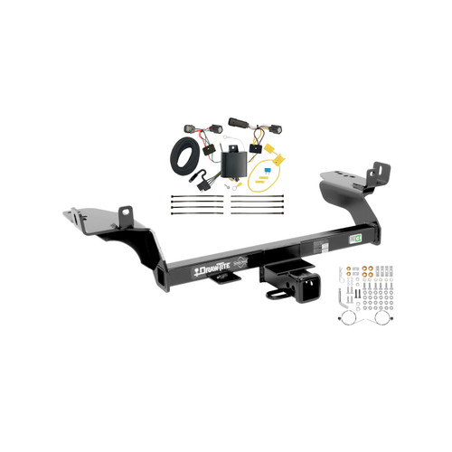 2017-2018 Ford Escape Draw-tite Class 3 Trailer Hitch, 2 Inch Square Receiver Bundle w/ Plug-n-Play T-One Wiring Harness 75782