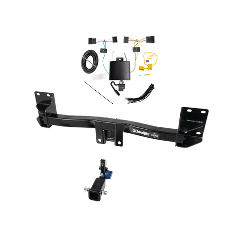 2015-2018 BMW X5 Except M Sport Package Draw-tite Hidden Hitch Completely Hidden Trailer Hitch 2 Inch Removable Receiver Bundle w/ Plug-n-Play T-One Wiring Harness