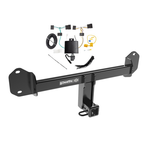2018-2021 BMW X3 Draw-tite Class 3 Trailer Hitch, 2 Inch Square Receiver Bundle w/ Plug-n-Play T-One Wiring Harness