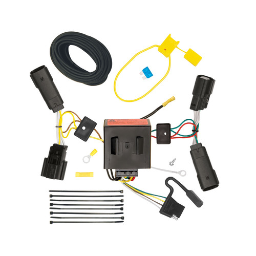 2011-2014 Ford Edge Except Sport Draw-tite Class 3 Trailer Hitch, 2 Inch Square Receiver Bundle w/ Plug-n-Play T-One Wiring Harness