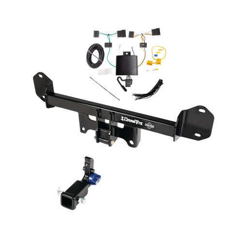 2018-2021 BMW X3 Draw-tite Hidden Hitch Completely Hidden Trailer Hitch 2 Inch Removable Receiver Bundle w/ Plug-n-Play T-One Wiring Harness