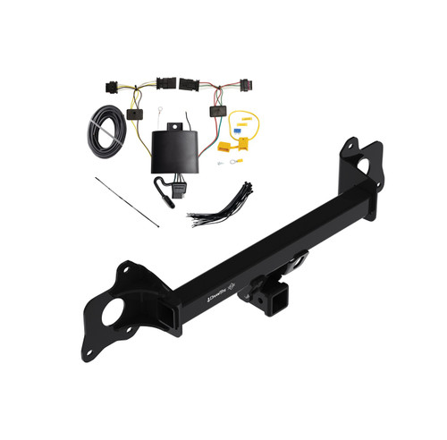 2021-2023 Tesla Y Draw-tite Class 3 Trailer Hitch, 2 Inch Square Receiver Bundle w/ Plug-n-Play T-One Wiring Harness
