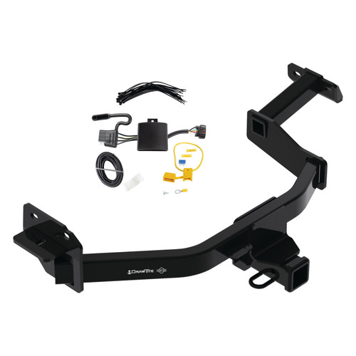 2021-2023 Hyundai Santa Fe Draw-tite Class 3 Trailer Hitch, 2 Inch Square Receiver Bundle w/ Plug-n-Play T-One Wiring Harness