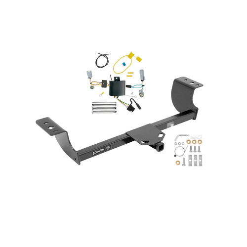 2015-2023 Dodge Challenger Except w/Quad Tip Exhaust Draw-tite Class 2 Trailer Hitch, 1-1/4 Inch Square Receiver Bundle w/ Plug-n-Play T-One Wiring Harness