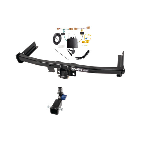 2018-2018 Volkswagen Tiguan Draw-tite Hidden Hitch Completely Hidden Trailer Hitch 2 Inch Removable Receiver Bundle w/ Plug-n-Play T-One Wiring Harness