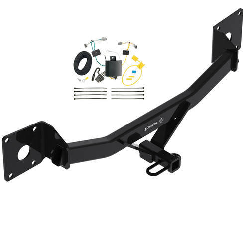 2016-2024 Chevrolet Malibu Except Premier (New Body Style)Draw-Tite Class 2 Trailer Hitch, 1-1/4 Inch Square Receiver Bundle w/ Plug-n-Play T-One Wiring Harness