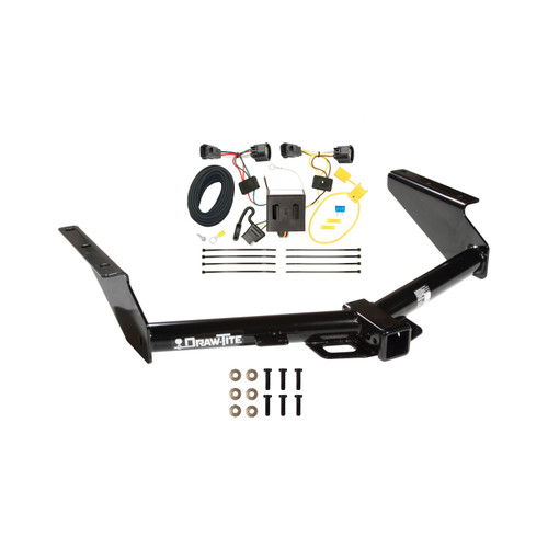 2009-2012 Jeep Liberty Draw-tite Class 3 Trailer Hitch, 2 Inch Square Receiver Bundle w/ Plug-n-Play T-One Wiring Harness
