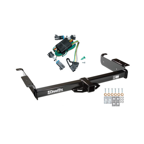 2000-2002 GMC Savana 2500 Draw-tite Class 3 Trailer Hitch, 2 Inch Square Receiver Bundle w/ Plug-n-Play T-One Wiring Harness