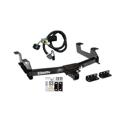 2011-2014 GMC Sierra 2500 HD Draw-tite Class 4 Trailer Hitch, 2 Inch Square Receiver Bundle w/ Plug-n-Play T-One Wiring Harness