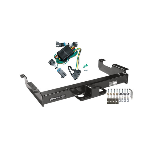 2000-2002 GMC Savana 3500 Draw-tite Titan Class 5 Trailer Hitch, 2-1/2 Inch Square Receiver Bundle w/ Plug-n-Play T-One Wiring Harness