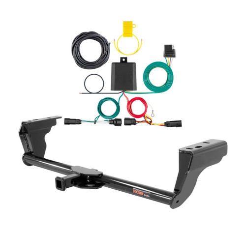 2019 - 2024 Ford Edge Titanium or ST only Curt 1-1/4", Class 2 Trailer Tow Hitch + 4-flat Wiring Kit 12140