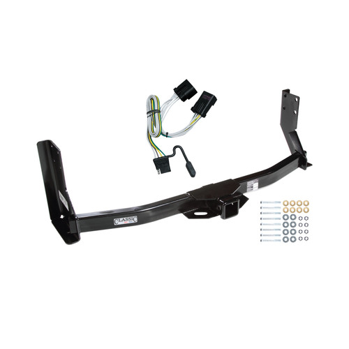 2003-2006 Dodge Sprinter 3500 w/41" Wide Frames, Except 118" Wheelbase & Factory Metal Step Platform Draw-tite Class 3 Trailer Hitch, 2 Inch Square Receiver Bundle w/ Plug-n-Play T-One Wiring Harness