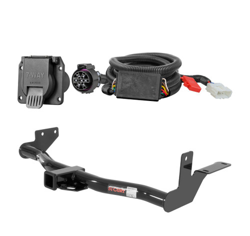 1998 - 2002 Honda Passport With under-vehicle spare Curt 2", Class 3 Trailer Tow Hitch + 7-way Wiring Kit 13222