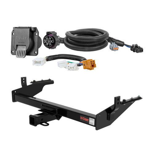 2003 - 2004 Nissan Frontier Long bed Curt 2", Class 3 Trailer Tow Hitch + 7-way Wiring Kit 13842