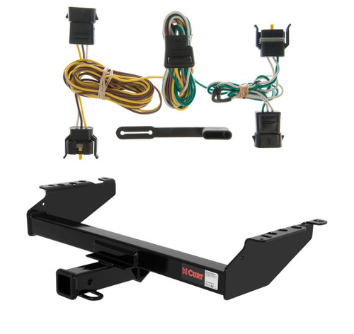 1997 Ford F-150 Excluding 10" drop bumper, old body Curt 2", Class 3 Trailer Tow Hitch + 4-flat Wiring Kit 13310