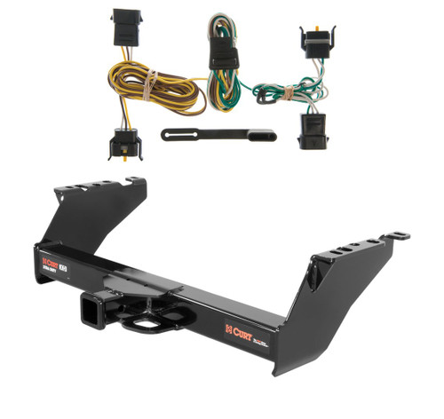 1997 Ford F-250 Old body, excluding 10" drop bumper and 1973 - 1979 crew cab Curt 2", Class 5 Trailer Tow Hitch + 4-flat Wiring Kit 15300-4