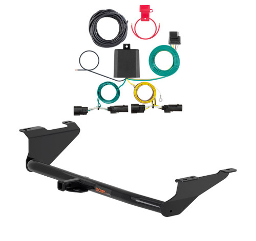 2024 - 2026 Chrysler Grand Caravan Curt 1-1/4", Class 2 Trailer Tow Hitch + 4-flat Wiring Kit 12180