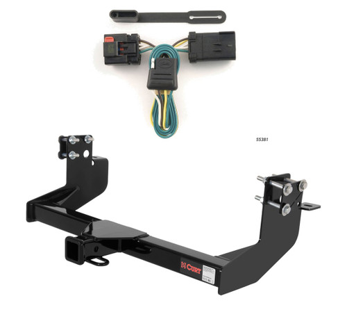 2003 - 2006 Dodge Sprinter 3500 140" WB with single rear wheels, 158" WB Curt 2", Class 3 Trailer Tow Hitch + 4-flat Wiring Kit 13250