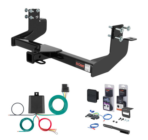 2003 - 2006 Dodge Sprinter 3500 140" WB with single rear wheels, 158" WB Curt 2" Class 4 Trailer Tow Hitch + 5-Flat Wiring Kit Tow Boat/Utility Trailer with Surge Brakes 14250